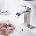 2 Sets Bathroom Sink Faucet Waterfall Lavatory Vanity Taps Single Handle W/Cover - view 3