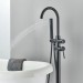 Matte Black Bathtub Faucet Freestanding Tub Filler Faucet With Handheld Shower - view 5