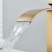 Brushed Gold Single Handle Bathroom Sink Faucet Waterfall Vanity Mixer W/Drain - view 7