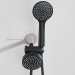 Black 4" Round Rainfall Shower Head With Handheld Spray High Pressure Wall Mount - view 13