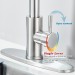 Kitchen Sink Faucet Brushed Nickel Single Handle Swivel Pull Down Sprayer Mixer - view 9