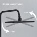 Black Shower System Rainfall Shower Faucet Fixtures Set W/Hand Shower Wall Mount - view 7
