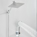 Chrome 10 Inch Rain Shower Head With Handheld Spray High Pressure Adjustable Arm - view 5