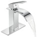Chrome Waterfall Bathroom Vanity Faucet Single Handle 1Hole Basin Sink Mixer Tap - view 2