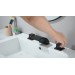 Black Waterfall Bathroom Sink Faucet LED 8 Inch Widespread 3 Hole Vanity Faucet - view 3