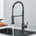 Black Kitchen Faucet With Pull Down Sprayer Commercial Single Handle Sink Faucet - view 4