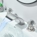 LED Bathroom Sink Faucet 3 Hole Widespread Basin Vanity Mixer Tap Brushed Nickel - view 6