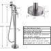Brushed Nickel Bathtub Faucet Freestanding Floor Mount Waterfall Tub Filler Taps - view 10