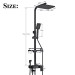 Black Rain Shower System 4 Function Shower Mixer Fixtures Shower Head Combo Kit - view 13