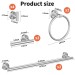10Pcs Bathroom Hardware Set Towel Rack Bar Towel Rings Hooks Toilet Paper Holder - view 3