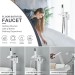 Chrome Freestanding Tub Faucet With Handheld Shower Floor Mount Bathtub Faucet - view 5