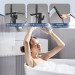 Matte Black Freestanding Floor Mount Tub Filler Bathtub Faucet With Hand Shower - view 4