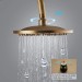 Antique Brass 8" Round Rain Shower Head Combo Exposed Shower Faucet Set System - view 5