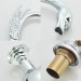 Chrome Swan Bathroom Sink Faucet 1 Hole Dual Crystal Knobs Vanity Basin Faucet - view 11