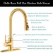Kitchen Sink Faucet Brushed Gold Pull Down Sprayer Single Handle Mixer W/Cover - view 5