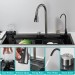 31.5" Kitchen Sink With Faucet Stainless Steel Drop In Single Bowl Workstation - view 6