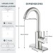 Brushed Nickel Bathroom Sink Faucet 1Handle Lavatory Vanity Mixer Tap With Drain - view 10