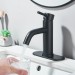 Black Bathroom Sink Faucet 1 Or 3 Hole Single Handle Vanity Faucet With Drain - view 3