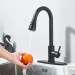 Matte Black Kitchen Faucet Single Handle Pull Down Sprayer Swivel Sink Mixer Tap - view 4