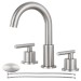 Brushed Nickel 8 In Widespread Bathroom Sink Faucet 3 Hole Vanity Mixer 2 Handle - view 2