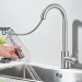 Touch Sensor Kitchen Faucet Pull Down Sprayer Swivel Sink Mixer Brushed Nickel - view 6