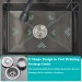 21.7" Black Kitchen Sink With Faucet Single Bowl Top Mount Sink Stainless Steel - view 8