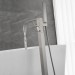 Free Standing Bathtub Faucet Brushed Nickel Floor Mount Tub Filler Mixer Shower - view 8