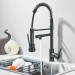 Matte Black Kitchen Faucet Pull Down Sprayer Swivel Single Handle Sink Mixer Tap - view 3