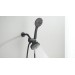 Black 4" Round Rainfall Shower Head With Handheld Spray High Pressure Wall Mount - view 3