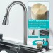 24" Flying Rain Stainless Steel Waterfall Kitchen Sink With Faucet Single Bowl - view 7