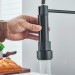 Black Spring Kitchen Faucet Pull Down Sprayer Swivel Single Handle Sink Mixer - view 7