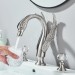 Brushed Nickel 8 In Widespread Bathroom Sink Faucet 3 Hole 2 Handle Vanity Mixer - view 3