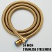 Brushed Gold Shower Head With Shower Slide Bar Handheld Shower Spray 59" Hose - view 6