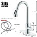 Chrome Kitchen Sink Faucet Pull Down Sprayer Single Handle Swivel Mixer Faucet - view 10