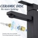 Matte Black Waterfall Bathroom Sink Faucet Basin Mixer Tap Single Handle W/Drain - view 3
