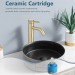 Brushed Gold Tall Bathroom Vessel Faucet Single Handle Sink Vanity Mixer W/Drain - view 6