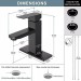 Matte Black Waterfall Bathroom Sink Faucet Basin Mixer Tap Single Handle W/Drain - view 13
