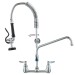 Commercial Faucet Kitchen Sink Pre Rinse Faucet Wall Mount W/ Sprayer 25" Height - view 10