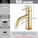 Brushed Gold Modern Bathroom Sink Faucet Single Handle 1 Hole Vanity Basin Tap - view 7