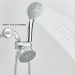 Chrome 4 Inch Round Shower Head With Handheld Spray 3-Way Rainfall Head Combo - view 7