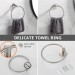 10Pcs Bathroom Hardware Set Towel Rack Bar Towel Rings Hooks Toilet Paper Holder - view 5