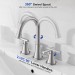 Brushed Nickel 8in Widespread Bathroom Sink Faucet 3Hole Vanity Mixer With Drain - view 6