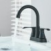 Black Bathroom Sink Faucet 3 Holes 4 Inch Centerset Vanity Mixer Faucet 2 Handle - view 7
