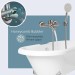 Brushed Nickel Bathtub Shower Faucet Wall Mount Tub Filler With Handheld Sprayer - view 6