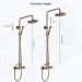Antique Brass Rainfall Shower Faucet System Set Wall Mount Shower Mixer Fixture - view 10