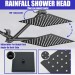 Black 8inch Rain Square Shower Head With Handheld Spray High Pressure Adjustable - view 8