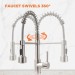 LED Kitchen Sink Faucet Brushed Nickel Single Handle Swivel Pull Down Sprayer - view 8