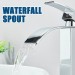 Waterfall Tall Bathroom Faucet 1Hole Single Handle Vessel Sink Faucet With Drain - view 7