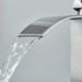 Brushed Nickel Bathroom Faucet Waterfall 1Hole Vanity Sink Mixer Taps With Drain - view 5