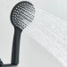 Black 4" Round Rainfall Shower Head With Handheld Spray High Pressure Wall Mount - view 11
